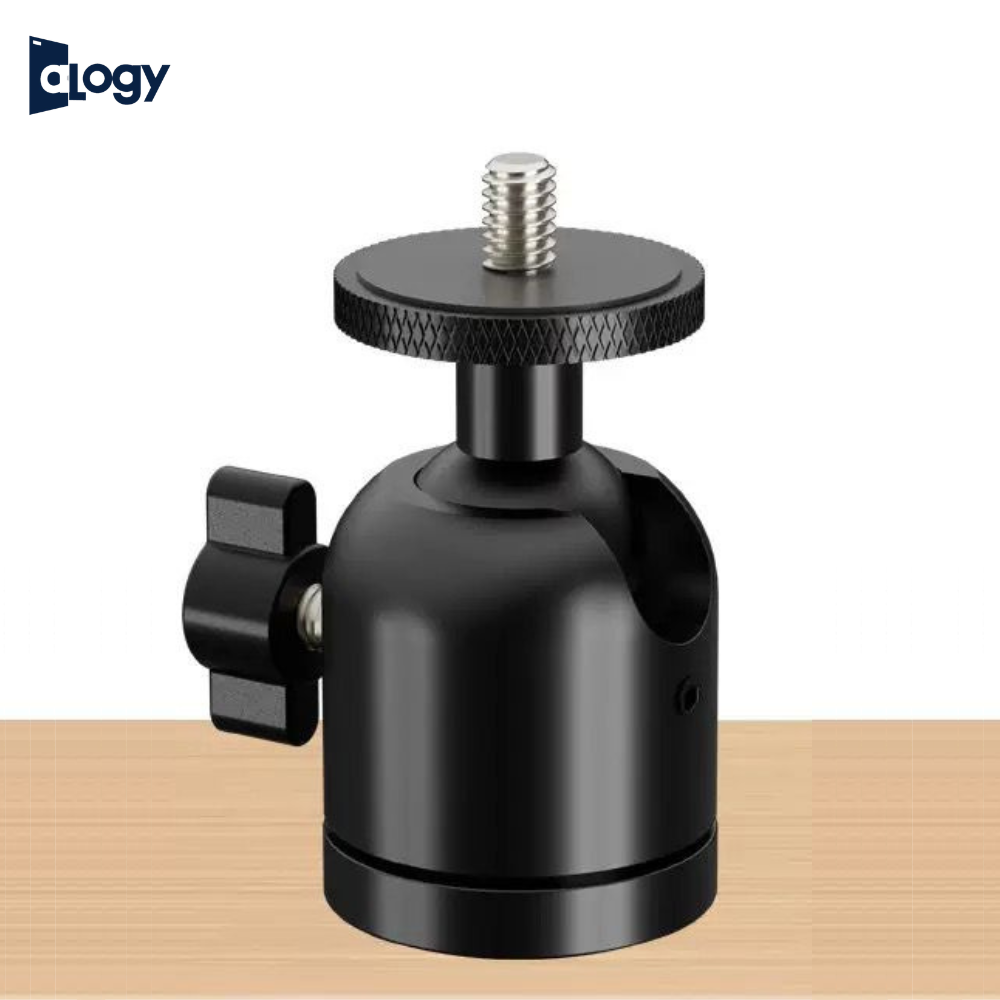Big Ball Head Mount 360° Rotatable with 1/4 Screw & 3/8 Thread – Heavy Duty Camera & Mobile Holder Adapter
