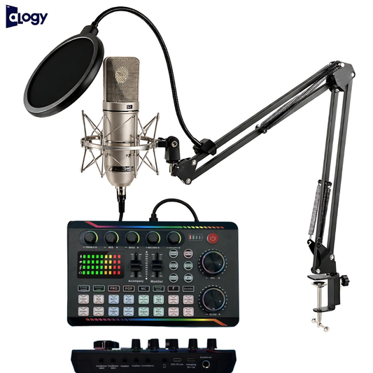 U87 Condenser Microphone with F998 Max Sound Card – Professional Studio Recording & Live Streaming Bundle