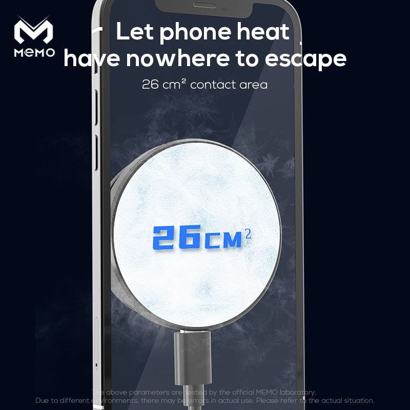 MEMO CX01 Magnetic Phone cooler Phone Radiator Phone Cooling Fan Case Cold Wind Handle Fan for PUBG Phone Cooler Phone Cooling Fan Case