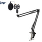 Scissor Arm Mic Stand 3/8 - With Shock Mount and Pop Filter