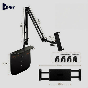 Adjustable Sofa Bed Mobile Stand with Clamp – Flexible Arm Holder for Phone & Tablet