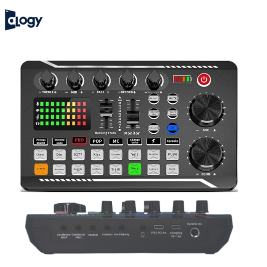 F998 MAX Live Sound Card - Dual Mic Compatible