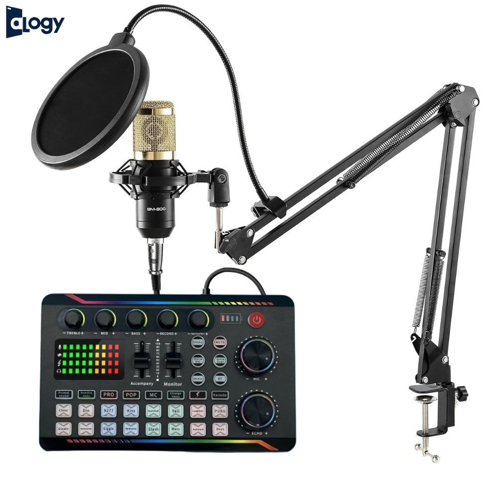 BM800 Condenser Microphone With F998 MAX Sound Card