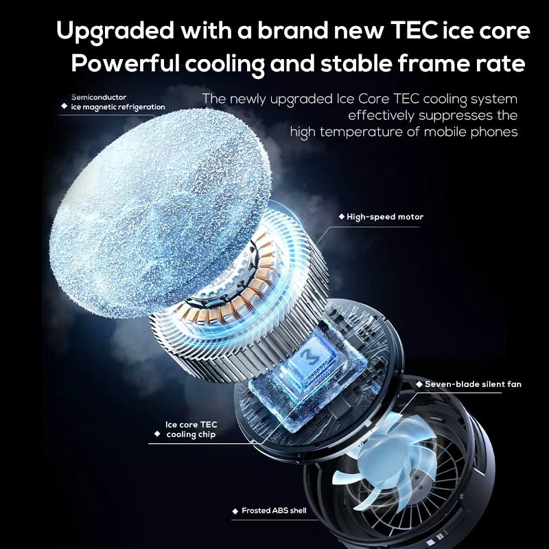 CX20 Mobile Phone Cooler | Fast Cooling Semiconductor Radiator | Silent Fan Cooling Pad for Gaming Smartphones