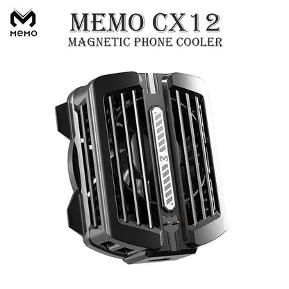 MEMO CX12 Magnetic Mobile Cooler Mobile Phone Radiator Phone Cooling Fan Case Cold Wind Handle Fan for PUBG
