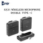 ALOGY SX31 Double Wireless Microphone TypeC 1 Controller 2 Microphone Collar Mic Intelligent Noise Cancellation