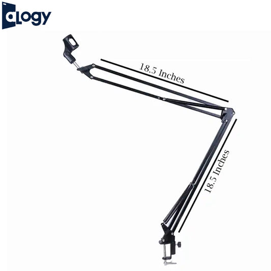 Jumbo Boom Arm Mic Stand 3/8 – Adjustable with Table Clamp