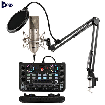 U87 Condenser Microphone with X60 Sound Card Bundle – Professional Studio Recording Mic Set