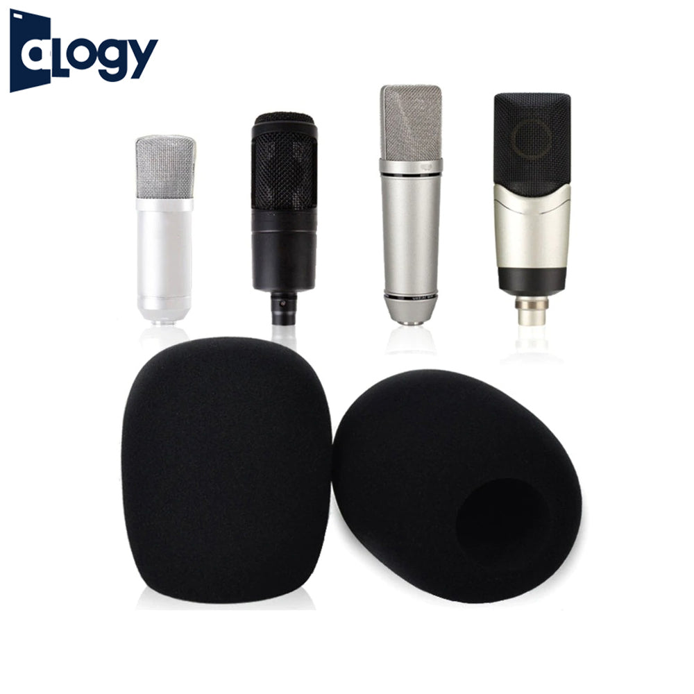 ALOGY Ball Type Foam Pop Filter For Condenser Microphone Pop Filter Shield for Recording Broadcasting Streaming - Black