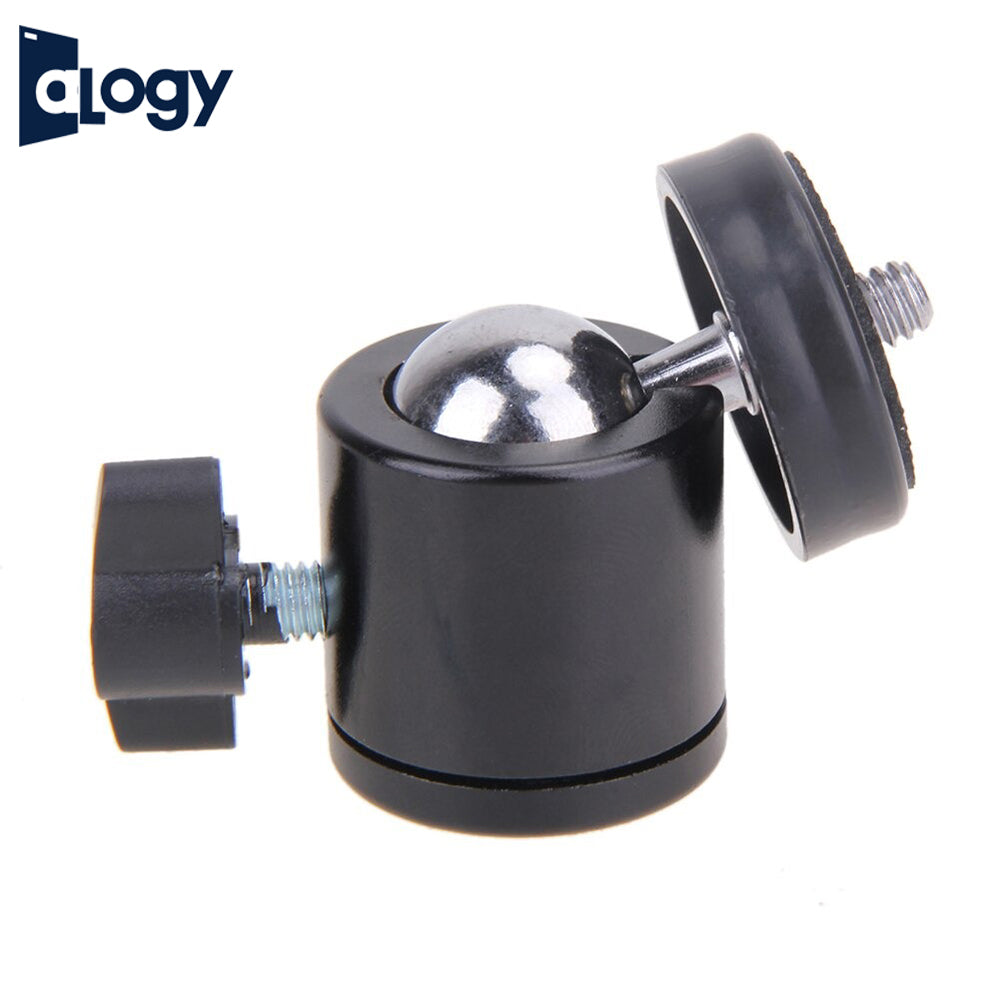 ALOGY Mini Ball Head Screw Mount for DSLR Camera Tripod Ballhead Stand 1/4" 360 Swivel - Metal