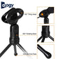 ALOGY Condenser Microphone Omnidirectional Mic 3.5mm Jack For Vlogging With Stand Holder For Sound Podcast Studio Recording Broadcasting Music Singing