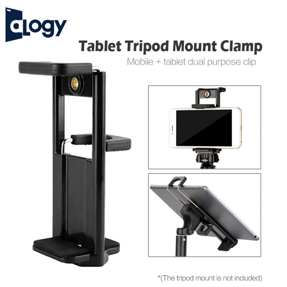 ALOGY 2 in 1 Multi Functions Clip For Phone Smartphone And iPad Tablet Mount For Tripods - Black